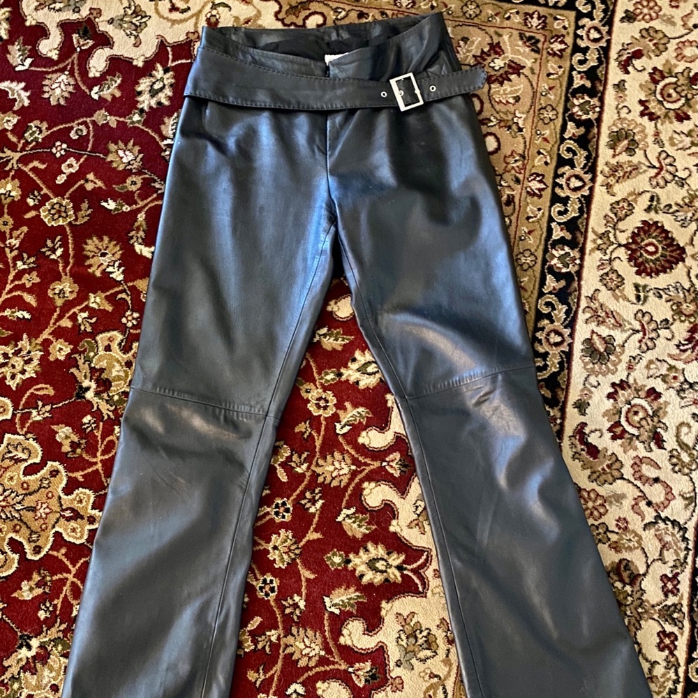 Women’s Black Leather Pants